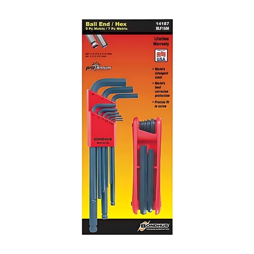 Sutton Tools Bondhus SET16 BALL L-WR HEX MM FOLDUP - BD14187