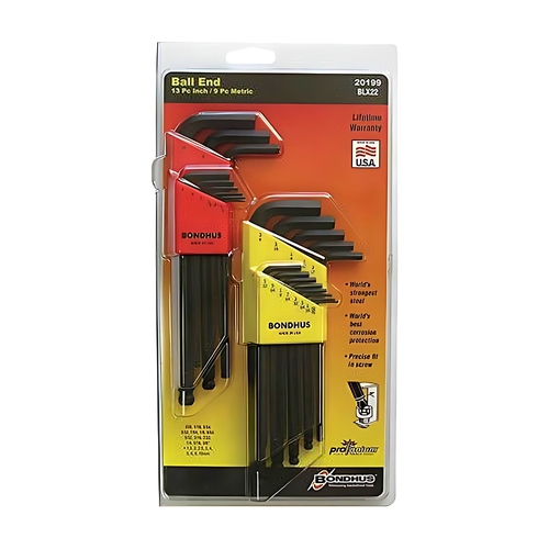 Sutton Tools Bondhus SET 22 BALL END L-WR IN/MM - BD20199