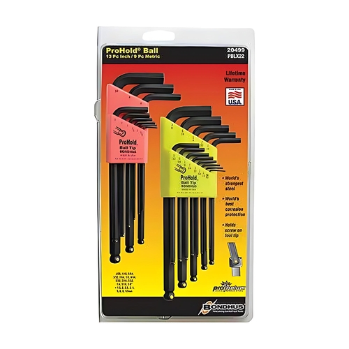 Sutton Tools Bondhus SET 22 PROHLD BALL END L-WR IN/MM - BD20499