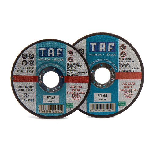 TAF 4.5", 115mm x 1.6mm " Angle Grinder Metal Cutting Discs - 25 Pack