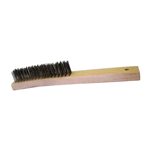 Josco 4 Row Stainless Steel Hand Brush Long Handle Pack of 12