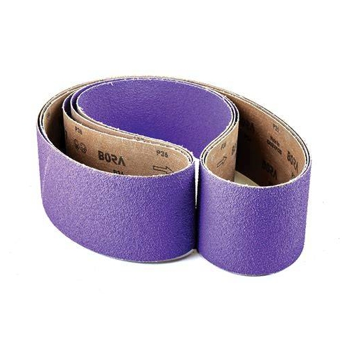 Pack of 6 - 100x2000mm Bora7 Purple Ceramic Grain Sanding Belt #36
