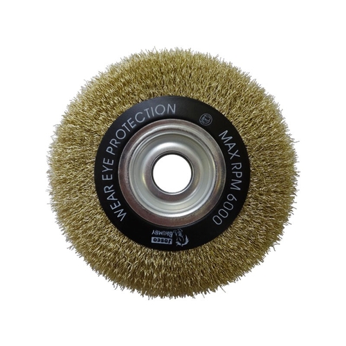 Brumby 150mm x 12mm Crimped Multi-Bore Wheel Brush Pack of 3