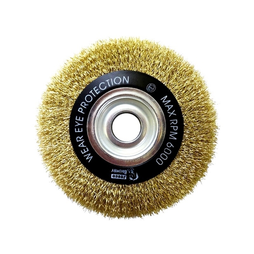 Brumby 150mm x 20mm Crimped Multi-Bore Wheel Brush Pack of 2