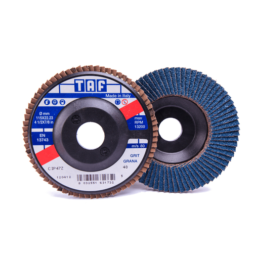 TAF 4.5″ 115mm – Zirconia Flap Tapered Discs  for Angle Grinder-20 Pack