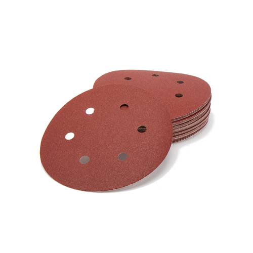 TAF 5" 125mm 8 Hole - Hook & Loop Aluminium Oxide Velcro Sanding Disc 60-120 Grits- 50 Pack