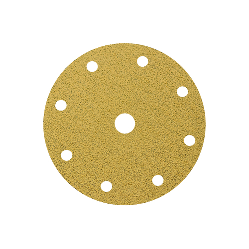 Gold Hook and Loop Sanding Disc with 9 Holes Paper Backing 40 Grit-50 Pack