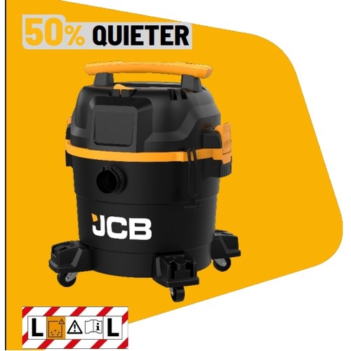 Jcb 230V 34L L-Class Silent Wet & Dry Vacuum - JCB-SVACP-34L-A