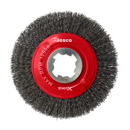 Josco X-Lock Bevel Brush Crimped 115mm HD Steel Pack of 3