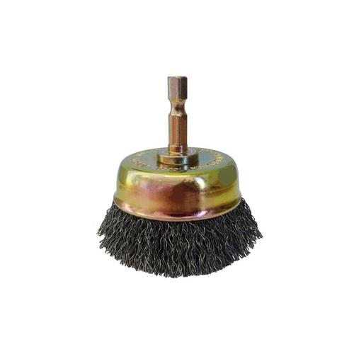 Josco 63mm Spindle-Mounted Crimped Cup Brush Pack of 25