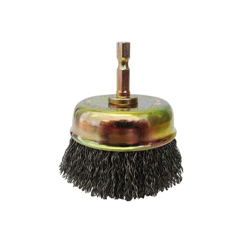 Josco 75mm Spindle-Mounted Crimped Cup Brush Pack of 25