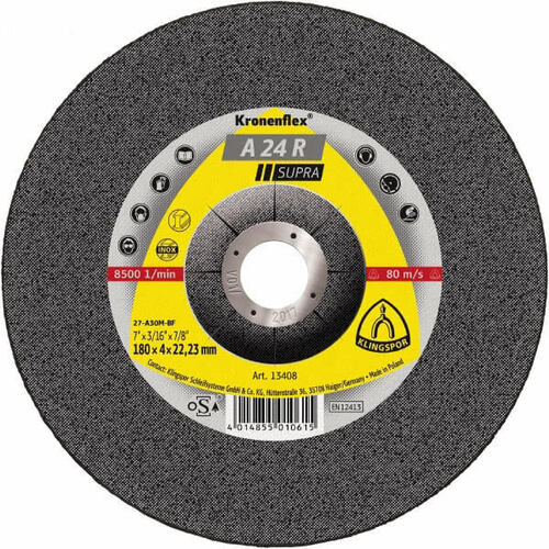 Klingspor Grinding Disc (Supra) Medium Grit for Steel A24R