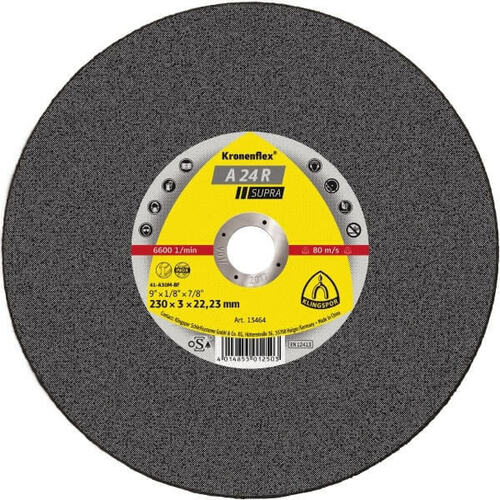 Klingspor Cut-Off Wheel (Supra) Medium Grit for Stainless Steel A24R (80 Vmax)