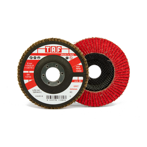 20 Pack- TAF 5" 125mm Ceramic Flap Tapered Heavy Duty Discs for Angle Grinder