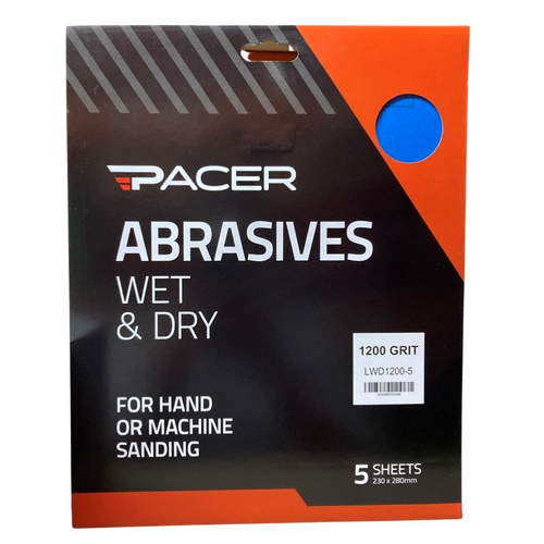 25 Pack- PACER WET & DRY  Sanding Sheet 1200G