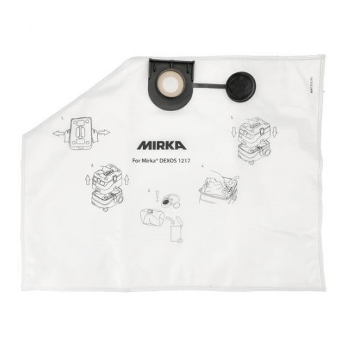 5 Pack - Mirka Dust Bag Fleece for DEXOS 1217