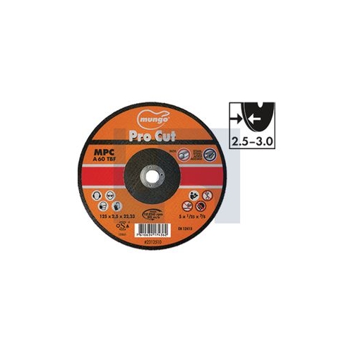 Mungo Mpc Pro Cut Cutting Disc - 230 - 3 - MUDMPCP22313030 - Pack 25