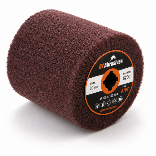 Ozabrasives Non Woven Flap Wheel for Satin Finish 105x100 xB19