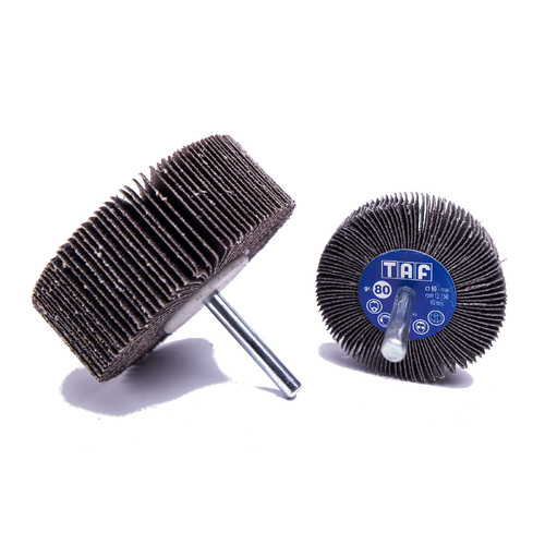 5 pack-TAF 80x30x6 Aluminium Oxide Spindle Mounted Flap Wheel with Shaft for Die Grinders