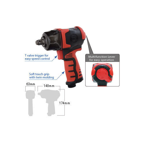 Shinano SI-1610 1/2" Impact Wrench | Industrial Pneumatic Air Tool