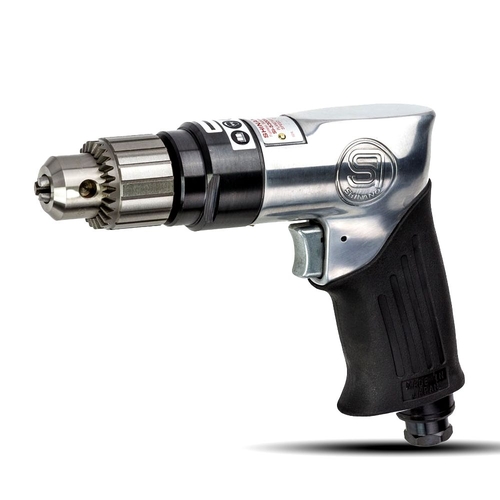 Shinano SI-5300A Heavy Duty Pistol Drill 10mm Keyed Chuck |3/8" Capacity Geared Pistol Grip Drill