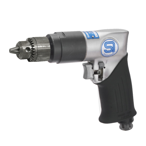 Shinano SI-5305A Pistol Drill 10mm Keyed Chuck Reversible | Industrial Pneumatic Air Tool