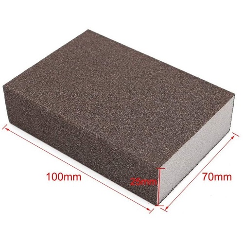 100mm x 70mm x 25mm Sanding Sponge Block Medium/100 Grit 