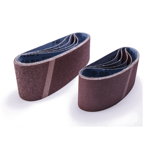 TAF 100x533mm Aluminium Oxide Cloth Portable Sanding Belts 40-120 Grits- 10 Pack