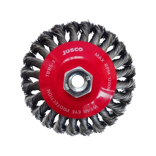 Josco 115mm Multi-Thread Twistknot Bevel Brush Pack of 2