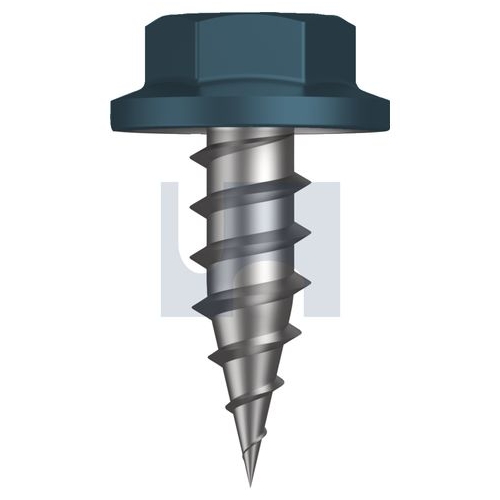 Mungo Needle Pt Sds Flanged Hex Blue Ridge (Pacific Blue) -Cl4 - TBRN4FH0815012 - Pack 1000