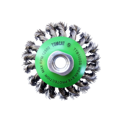 Tomcat 100mm Multi-Thread Twistknot Stainless Steel Bevel Brush Pack of 3